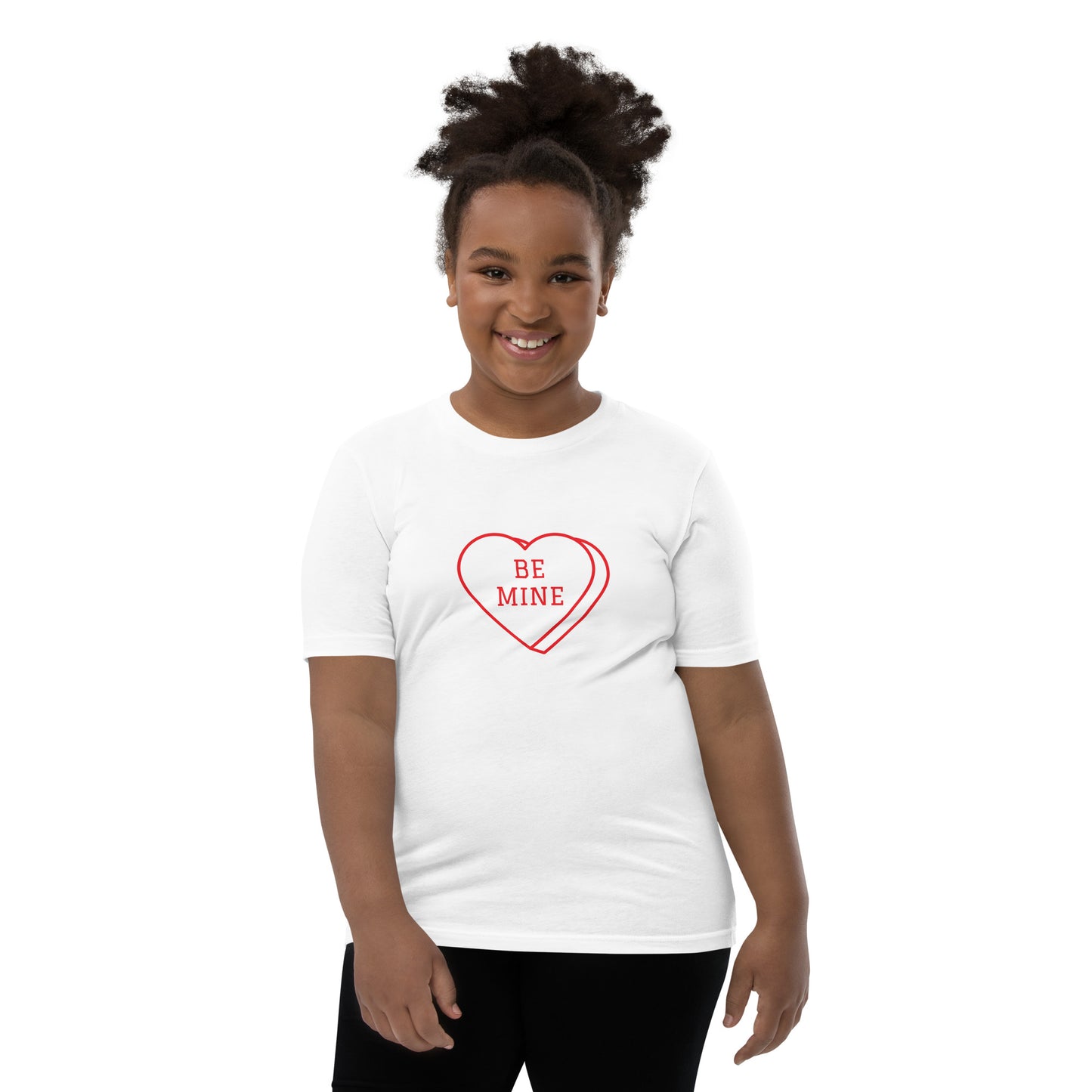 Youth Short Sleeve Bella+Canvas Tee Heart Be Mine